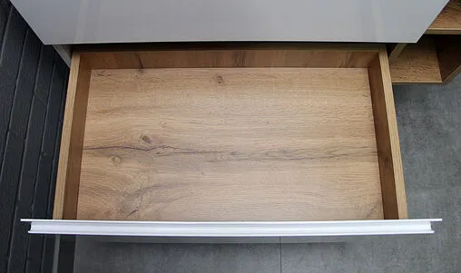 Тумба-умывальник подвесная Домино Frost 80 белый/дуб вотан DF3402T+4670142930273