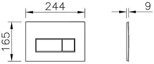 Комплект 5 в 1 VitrA Zentrum Square SmoothFlush 9875B003-7201 с кнопкой хром глянцевый Комплект 5 в 1 VitrA Zentrum Square SmoothFlush 9875B003-7201 с кнопкой хром глянцевый