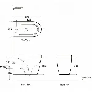 Унитаз подвесной безободковый Aquanet Atago Rimless белый BL-104N-WHT Унитаз подвесной безободковый Aquanet Atago Rimless белый BL-104N-WHT, 2