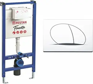Инсталляция для подвесного унитаза Set 3 в 1 Pestan Fluenta SET40006356PW с кнопкой белый глянцевый Инсталляция для подвесного унитаза Set 3 в 1 Pestan Fluenta SET40006356PW с кнопкой белый глянцевый, 1