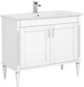 Тумба-умывальник напольная Aquanet Селена 105 белый/серебро 00201651+00196393 Тумба-умывальник напольная Aquanet Селена 105 белый/серебро 00201651+00196393, 1