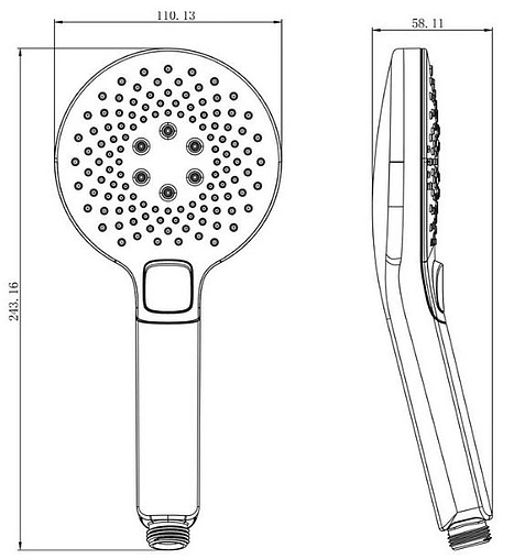 Лейка ручного душа Lemark хром/белый LM0819CW Лейка ручного душа Lemark хром/белый LM0819CW