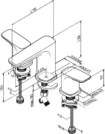 Смеситель для раковины Am.Pm Spirit хром F7008000