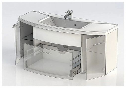 Тумба под умывальник подвесная Aquanet Тренто 120 белый 00156500