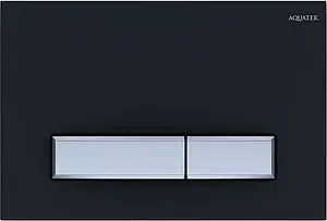 Клавиша смыва для унитаза Aquatek Slim KDI-0000031 кнопки/хром глянцевый, панель/стекло черный Клавиша смыва для унитаза Aquatek Slim KDI-0000031 кнопки/хром глянцевый, панель/стекло черный, 1