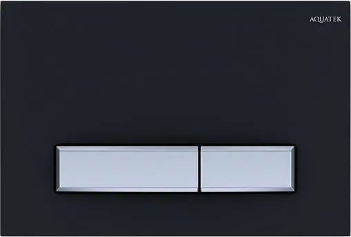 Клавиша смыва для унитаза Aquatek Slim KDI-0000031 кнопки/хром глянцевый, панель/стекло черный