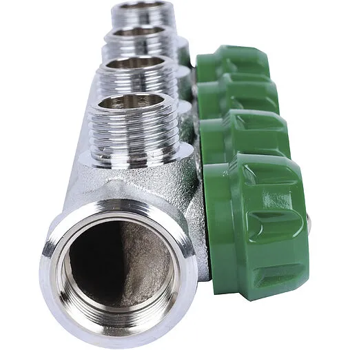 Коллектор регулирующий проходной 4 отвода ¾&quot;в/н x ½&quot;н Stout SMB-6849-341204