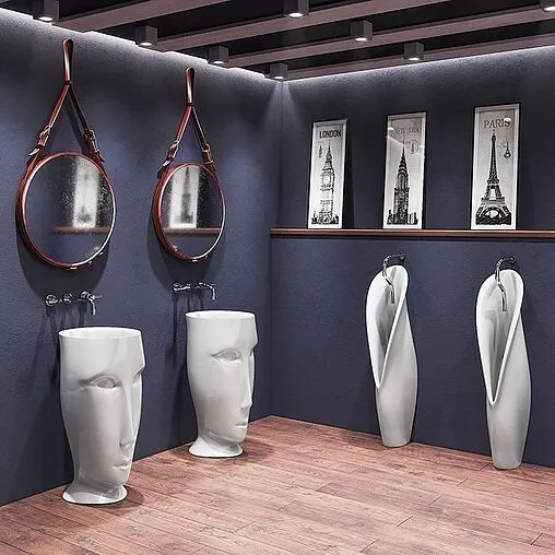 Писсуар с внешним подводом воды Kerasan Artwork Groove белый 473001