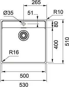 Мойка кухонная Franke Maris MRX 210-50 TL нержавеющая сталь 127.0544.022 Мойка кухонная Franke Maris MRX 210-50 TL нержавеющая сталь 127.0544.022, 2