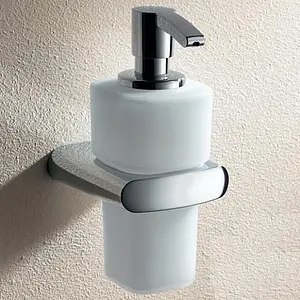 Дозатор для жидкого мыла Keuco Elegance new хром/белый 11653019000 Дозатор для жидкого мыла Keuco Elegance new хром/белый 11653019000, 4