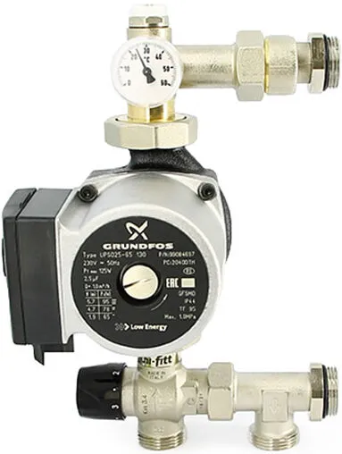 Узел насосно-смесительный с насосом Grundfos UPSO 25-65 130 Uni-fitt Solomix 473G0800