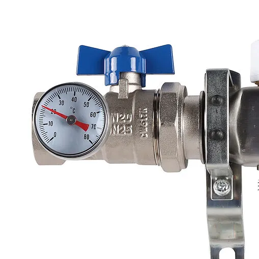 Группа коллекторная без расходомеров 2 отвода 1&quot;в/в x ¾&quot;ек Rommer RMS-3210-000002