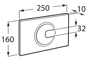 Клавиша смыва для унитаза Roca Duplo One PL-4 890198002 хром матовый Клавиша смыва для унитаза Roca Duplo One PL-4 890198002 хром матовый, 2
