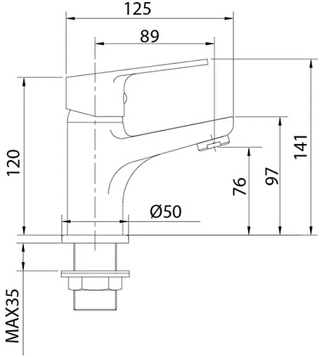 Смеситель для раковины Milardo Helic хром HELSB00M01