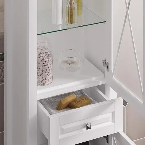 Шкаф-пенал напольный Opadiris Палермо 53 R белый Z0000008561