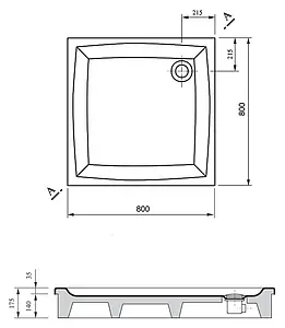 Поддон для душа Ravak Perseus-90 EX A027701310, 3
