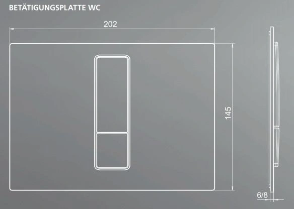 Клавиша смыва для унитаза Sanit Ineo Bright 16.751.82..0000 черный глянцевый