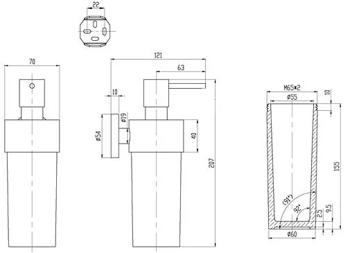 Дозатор для жидкого мыла Villeroy&amp;Boch Elements-Tender хром TVA15100700061