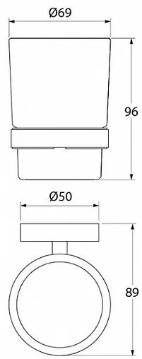 Стакан IDDIS Calipso хром/белый CALMBG1i45