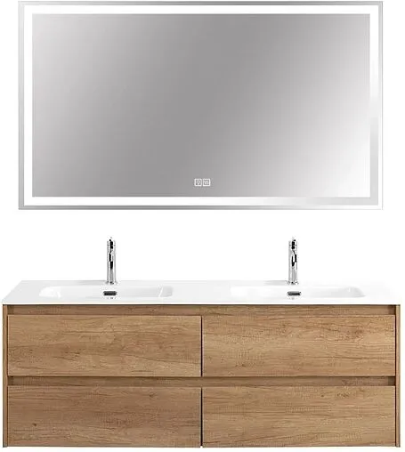 Тумба под умывальник подвесная BelBagno KRAFT 140 Cemento Grigio KRAFT-1400-4C-SO-2-CG