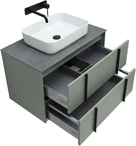 Тумба-умывальник подвесной Allen Brau Reality 80 олива 1.32005.CGM+, 4