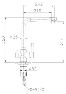 Смеситель для кухни с подключением к фильтру Lemark Expert нержавеющая сталь LM5060S, 2