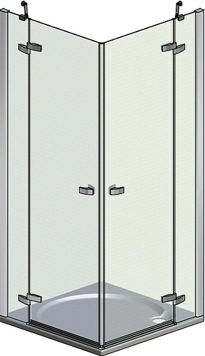 Душевое ограждение 900x900мм прозрачное стекло Roltechnik Elegant Line GDOL1+GDOP1/900*900 132-900000L-00-02+132-900000P-00-02