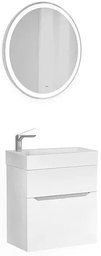 Тумба-умывальник подвесная Raval Brik 55 белый Brk.01.55/P/W/RL+17055-KL