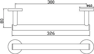 Полотенцедержатель Jaquar Continental чёрный матовый ACN-BLM-1101S Полотенцедержатель Jaquar Continental чёрный матовый ACN-BLM-1101S, 2