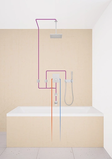 Держатель верхнего душа на потолок Grohe Rainshower neutral хром 28497000