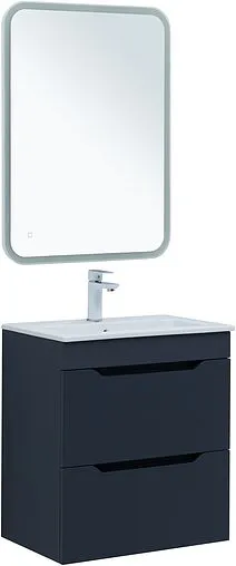 Тумба-умывальник Aquanet Практика 60 маренго 00330458+44060