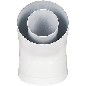 Колено для дымохода Ø 60/100мм ∠ 45° (Al) Rommer RCA-6010-000045, 2