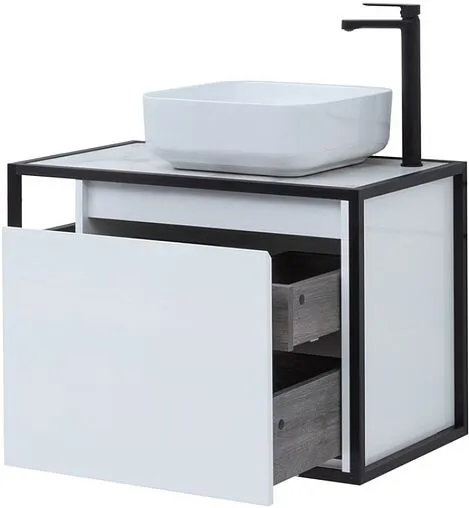 Тумба под умывальник подвесная Aquanet Nova Lite LOFT 75 R белый глянец 00261649