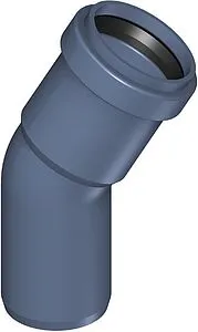Отвод внутренний бесшумный D=50мм Угол 30° Poloplast POLO-KAL NG P2121 Отвод внутренний бесшумный D=50мм Угол 30° Poloplast POLO-KAL NG P2121, 1