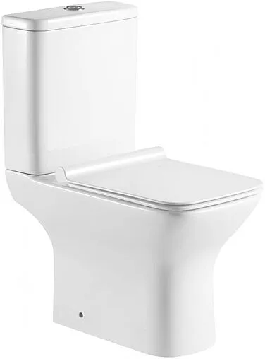 Унитаз-компакт безободковый Aquanet Cube 2.0 Rimless белый Cube 2-C+Cube 2-C-1