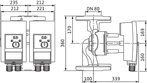 Насос циркуляционный Wilo Yonos MAXO-D 80/0.5-12 2120672 Насос циркуляционный Wilo Yonos MAXO-D 80/0.5-12 2120672