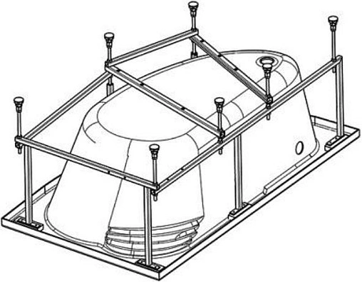 Монтажный комплект с сифоном Santek Гоа 150х100 1WH112428