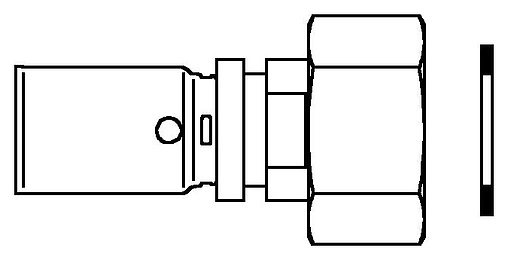 Муфта пресс с накидной гайкой 26мм x 1&quot;нг Oventrop Cofit P 1512147