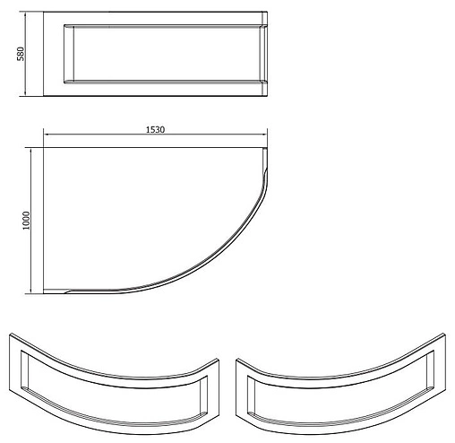 Панель для ванны фронтальная Cersanit Kaliope 153 белый 63363