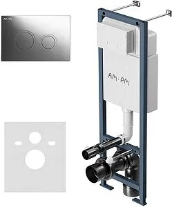 Инсталляция для подвесного унитаза Set 4 в 1 Am.Pm ErgoFit I012711.0151 с кнопкой хром глянцевый Инсталляция для подвесного унитаза Set 4 в 1 Am.Pm ErgoFit I012711.0151 с кнопкой хром глянцевый, 4