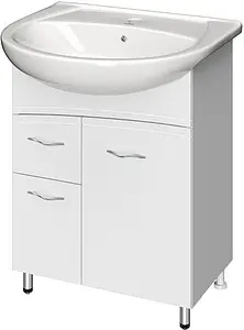 Тумба-умывальник напольная Cersanit Erica New 65 белый F-SU-ERN-ERI65+S-UM-ERI65/1-w Тумба-умывальник напольная Cersanit Erica New 65 белый F-SU-ERN-ERI65+S-UM-ERI65/1-w, 1