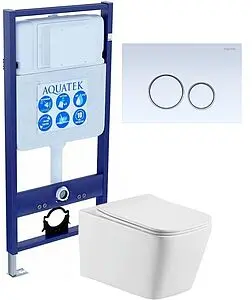 Комплект 5 в 1 Aquatek Либра N KDI15 SET AQUATEK ЛИБРА N KDI15 с кнопкой KDI-0000015 белый глянцевый, 1