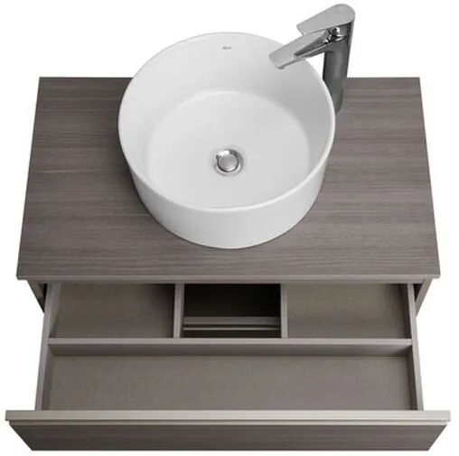 Тумба-умывальник подвесная Roca The Gap 80 городской дуб A857399402+A857419402+