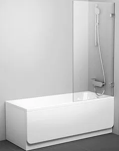 Шторка на ванну 800мм прозрачное стекло Ravak Brilliant BVS1-80 7U840A00Z1+D01000A070, 1