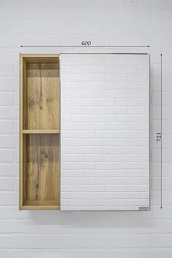 Шкаф-зеркало Домино Craft 60 дуб вотан DCr2203HZ