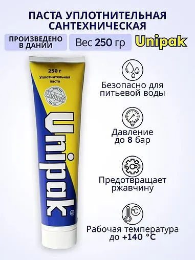 Паста уплотнительная 250г Unipak 5000025 Паста уплотнительная 250г Unipak 5000025