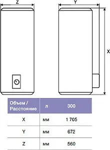 Водонагреватель накопительный электрический Thermex Titaniumheat Floor ER 300 V 111041 Водонагреватель накопительный электрический Thermex Titaniumheat Floor ER 300 V 111041, 2