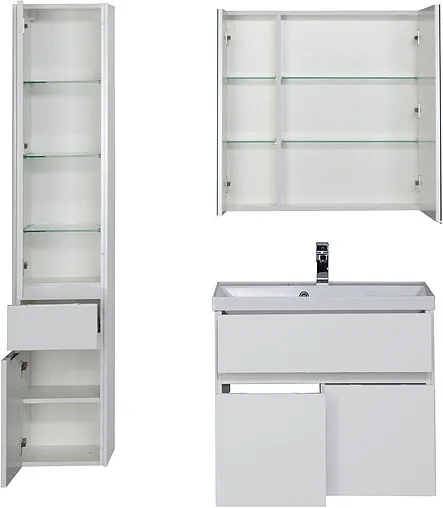 Шкаф-зеркало Aquanet Латина 80 R белый 00179635