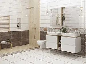 Шкаф-зеркало Cersanit Moduo 140 белый/дуб SB-LS-MOD60/Wh+SB-MD-MOD20-SW+SB-LS-MOD60/Wh, 4