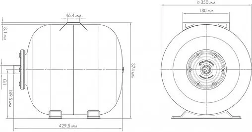 Гидроаккумулятор Джилекс 35 ГПк 8 бар 7032